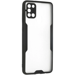 Samsung Galaxy A21s Kılıf Renkli Silikon Kamera Lens Korumalı Şeffaf Parfe Kapak - Siyah