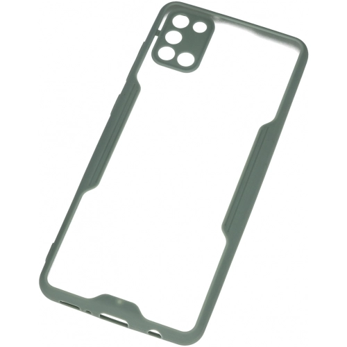 Samsung Galaxy A21s Kılıf Renkli Silikon Kamera Lens Korumalı Şeffaf Parfe Kapak - Yeşil