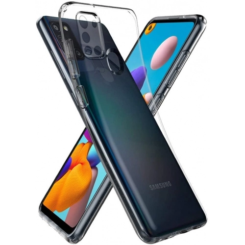 Samsung Galaxy A21s Kılıf Kamera Lens Korumalı İnce Esnek Süper Silikon 0.3mm - Şeffaf