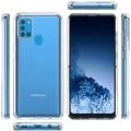 Samsung Galaxy A21s Kılıf Korumalı Kenarları Silikon Arkası Sert Coss Kapak  - Şeffaf