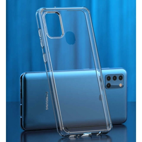 Samsung Galaxy A21s Kılıf Korumalı Kenarları Silikon Arkası Sert Coss Kapak - Şeffaf