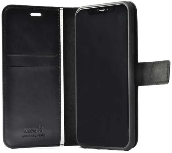 Samsung Galaxy A21s Kılıf Standlı Kartlıklı Cüzdanlı Kapaklı - Siyah