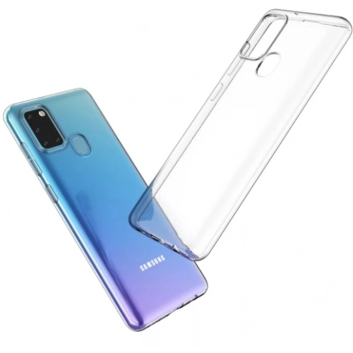 Samsung Galaxy A21s Kılıf Kamera Korumalı Esnek Silikon Kapak - Şeffaf