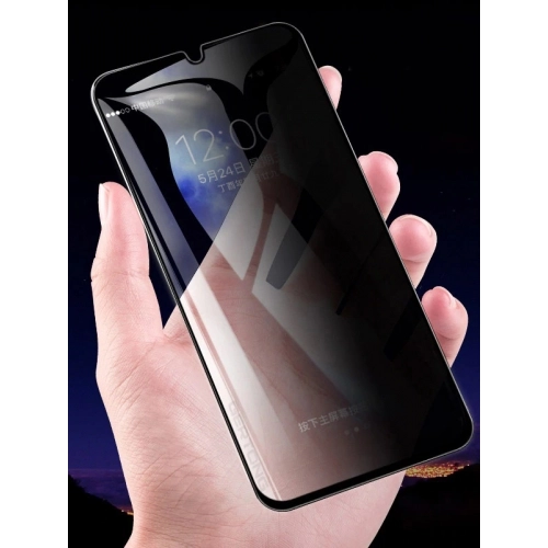 Samsung Galaxy A21s Kırılmaz Cam 5D Ekran Koruyucu Karartmalı Hayalet Cam Privacy Tam Kapatan - Siyah