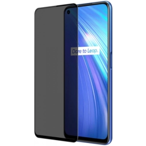 Samsung Galaxy A21s Kırılmaz Cam 5D Ekran Koruyucu Karartmalı Hayalet Cam Privacy Tam Kapatan - Siyah