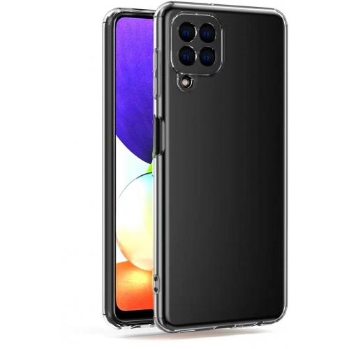 Samsung Galaxy A22 Kılıf Kamera Korumalı Esnek Silikon Kapak - Şeffaf