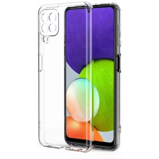 Samsung Galaxy A22 Kılıf Kamera Korumalı Esnek Silikon Kapak - Şeffaf