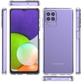 Samsung Galaxy A22 Kılıf Korumalı Kenarları Silikon Arkası Sert Coss Kapak  - Şeffaf