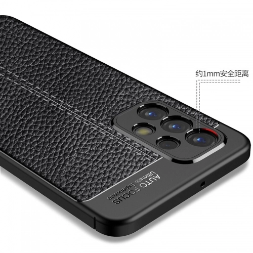 Samsung Galaxy A23 Kılıf Deri Görünümlü Lüks Parmak İzi Bırakmaz Niss Silikon Kapak - Siyah