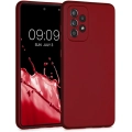 Samsung Galaxy A23 Kılıf İnce Soft Mat Renkli Esnek Silikon Kapak - Kırmızı