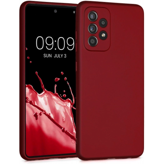 Samsung Galaxy A23 Kılıf İnce Soft Mat Renkli Esnek Silikon Kapak - Kırmızı