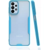Samsung Galaxy A23 Kılıf Renkli Silikon Kamera Lens Korumalı Şeffaf Parfe Kapak - Mavi