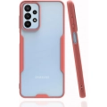 Samsung Galaxy A23 Kılıf Renkli Silikon Kamera Lens Korumalı Şeffaf Parfe Kapak - Pembe