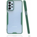 Samsung Galaxy A23 Kılıf Renkli Silikon Kamera Lens Korumalı Şeffaf Parfe Kapak - Yeşil
