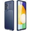 Samsung Galaxy A23 Kılıf Silikon Parmak İzi Bırakmayan Karbon Soft Negro Kapak - Lacivert