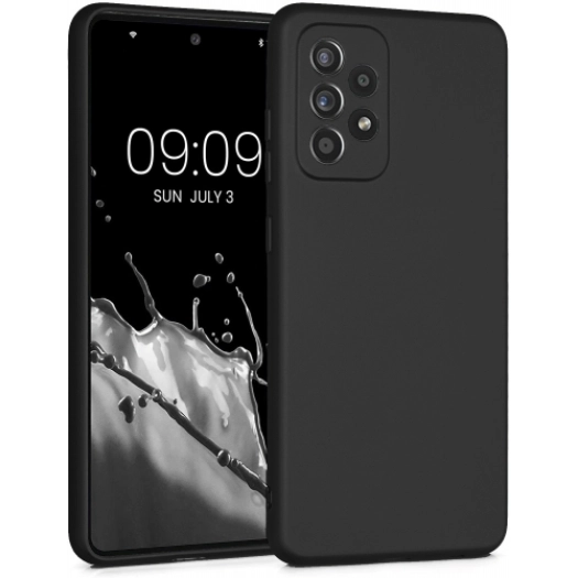 Samsung Galaxy A23 Kılıf Silikon Mat Esnek Kamera Korumalı Biye Kapak - Siyah