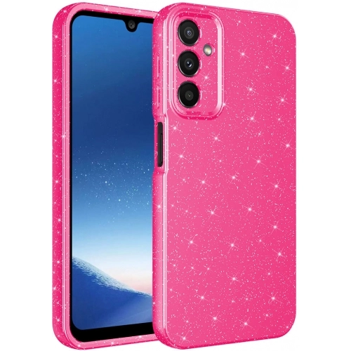 Samsung Galaxy A24 Kılıf Kamera Korumalı Simli Lüks Zore Koton Kapak - Pembe