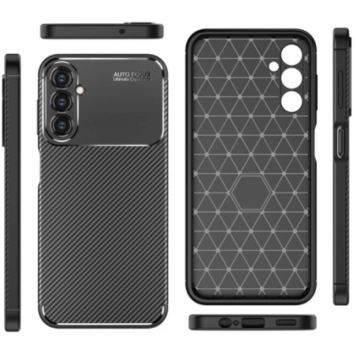 Samsung Galaxy A24 Kılıf Silikon Parmak İzi Bırakmayan Karbon Soft Negro Kapak - Siyah