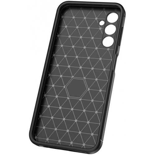 Samsung Galaxy A24 Kılıf Silikon Parmak İzi Bırakmayan Karbon Soft Negro Kapak - Siyah