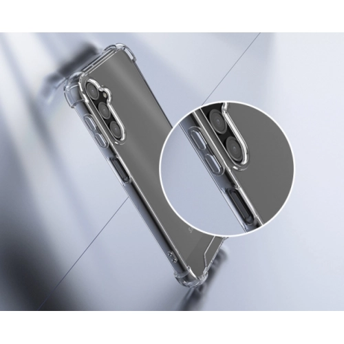 Samsung Galaxy A24 Kılıf Silikon Köşe Korumalı Airbag Darbe Emici Kapak - Şeffaf