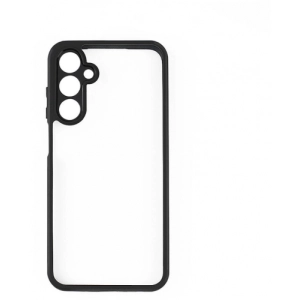 Samsung Galaxy A25 Kılıf Arkası Şeffaf Kenarları Silikon Lüks Roll Kapak - Siyah