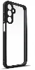Samsung Galaxy A25 Kılıf Arkası Şeffaf Kenarları Silikon Lüks Roll Kapak - Siyah
