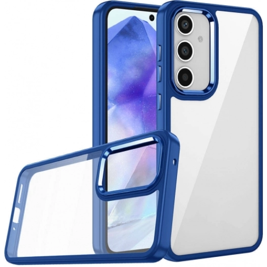 Samsung Galaxy A25 Kılıf Electro Silikon Renkli Flora Kapak - Mavi