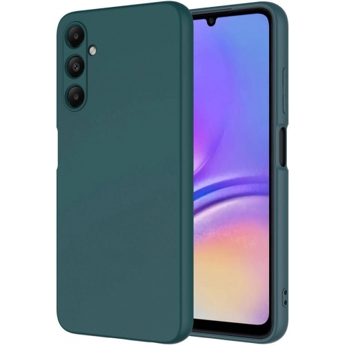 Samsung Galaxy A25 Kılıf İçi Kadife Mat Mara Lansman Silikon Kapak  - Koyu Yeşil