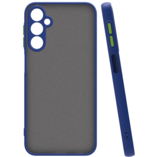 Samsung Galaxy A25 Kılıf Kamera Korumalı Arkası Şeffaf Mat Silikon Kapak - Lacivert