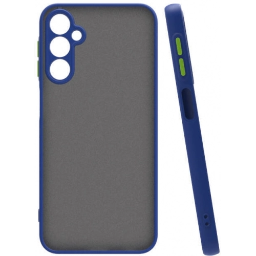 Samsung Galaxy A25 Kılıf Kamera Korumalı Arkası Şeffaf Mat Silikon Kapak - Lacivert