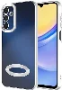 Samsung Galaxy A25 Kılıf Kamera Korumalı Silikon Logo Açık Omega Kapak - Gümüş