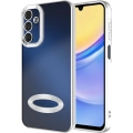 Samsung Galaxy A25 Kılıf Kamera Lens Korumalı Şeffaf Renkli Logo Gösteren Parlak Kapak - Gümüş