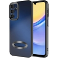Samsung Galaxy A25 Kılıf Kamera Lens Korumalı Şeffaf Renkli Logo Gösteren Parlak Kapak - Siyah