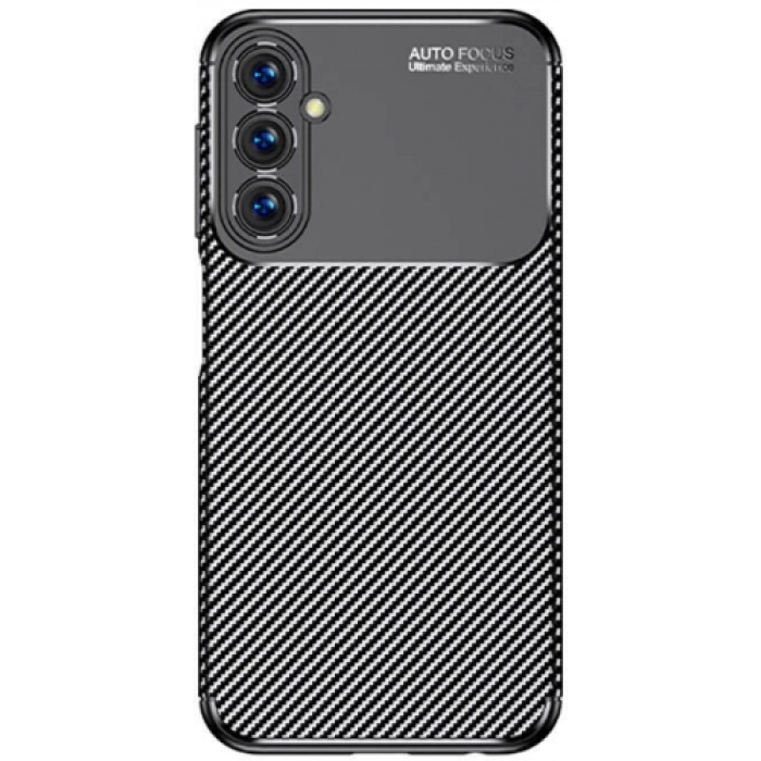 Samsung Galaxy A25 Kılıf Silikon Parmak İzi Bırakmayan Karbon Soft Negro Kapak - Siyah