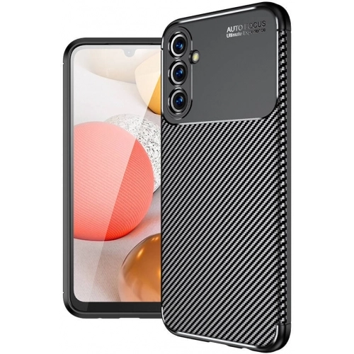 Samsung Galaxy A25 Kılıf Silikon Parmak İzi Bırakmayan Karbon Soft Negro Kapak - Siyah