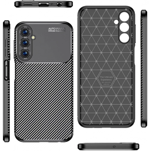 Samsung Galaxy A25 Kılıf Silikon Parmak İzi Bırakmayan Karbon Soft Negro Kapak - Siyah