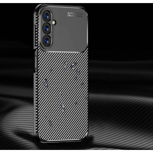 Samsung Galaxy A25 Kılıf Silikon Parmak İzi Bırakmayan Karbon Soft Negro Kapak - Siyah