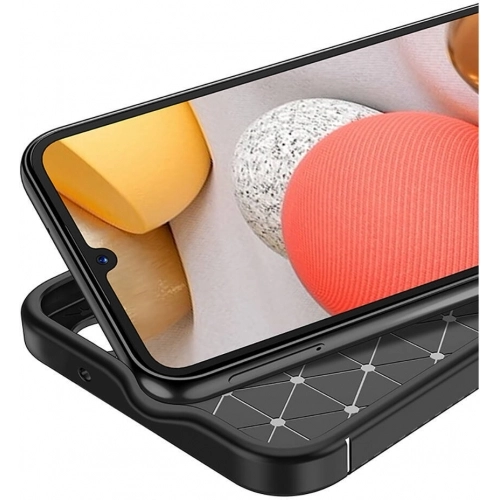 Samsung Galaxy A25 Kılıf Silikon Parmak İzi Bırakmayan Karbon Soft Negro Kapak - Siyah