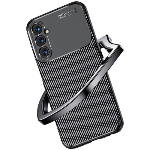 Samsung Galaxy A25 Kılıf Silikon Parmak İzi Bırakmayan Karbon Soft Negro Kapak - Siyah