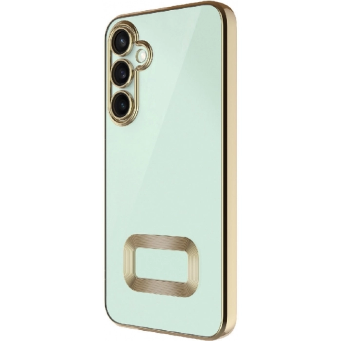 Samsung Galaxy A26 Kılıf Kamera Lens Korumalı Şeffaf Renkli Logo Gösteren Parlak Kapak - Gold