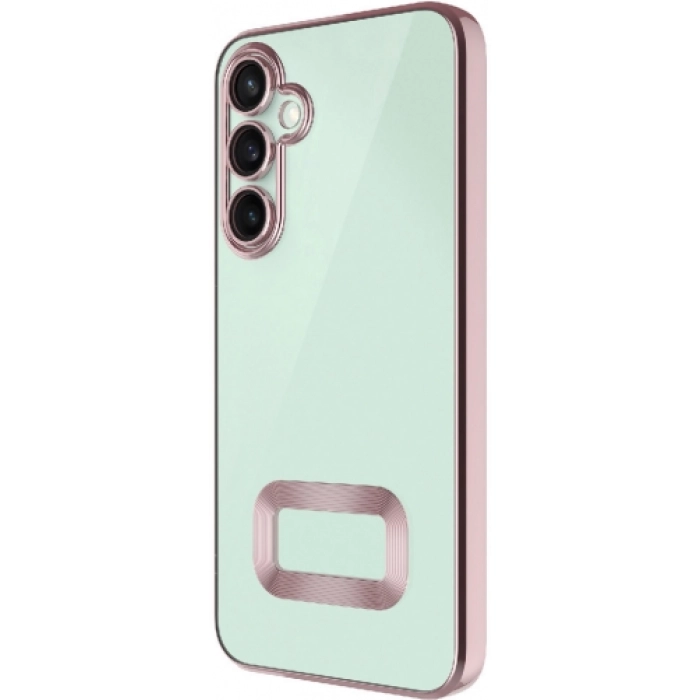 Samsung Galaxy A26 Kılıf Kamera Lens Korumalı Şeffaf Renkli Logo Gösteren Parlak Kapak - Rose Gold