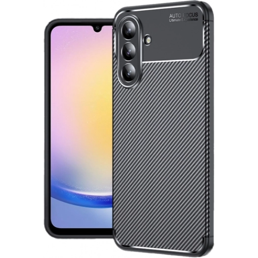 Samsung Galaxy A26 Kılıf Silikon Parmak İzi Bırakmayan Karbon Soft Negro Kapak - Siyah