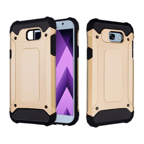 Samsung Galaxy A3 2017 Kılıf Zırhlı Tank Crash Silikon Kapak - Gold