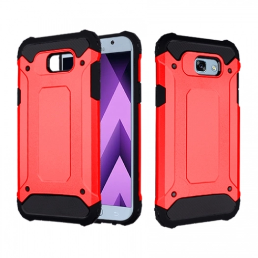 Samsung Galaxy A3 2017 Kılıf Zırhlı Tank Crash Silikon Kapak - Kırmızı
