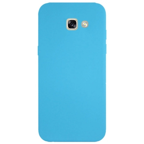 Samsung Galaxy A3 2017 Kılıf İnce Soft Mat Renkli Esnek Silikon Kapak - Mavi