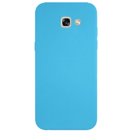 Samsung Galaxy A3 2017 Kılıf İnce Soft Mat Renkli Esnek Silikon Kapak - Mavi