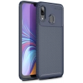 Samsung Galaxy A30 Kılıf Silikon Parmak İzi Bırakmayan Karbon Soft Negro Kapak - Lacivert