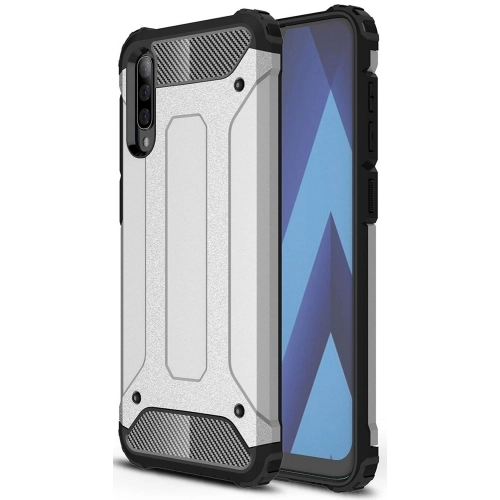 Samsung Galaxy A30s Kılıf Zırhlı Tank Crash Silikon Kapak - Gri