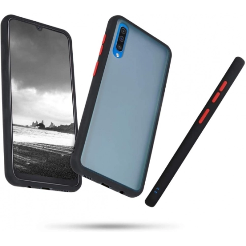 Samsung Galaxy A30s Kılıf Exlusive Arkası Mat Tam Koruma Darbe Emici - Beyaz