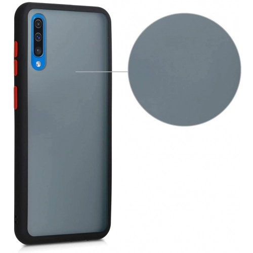 Samsung Galaxy A30s Kılıf Exlusive Arkası Mat Tam Koruma Darbe Emici - Beyaz